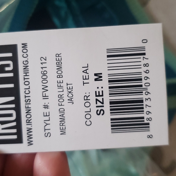 1 LEFT!! SIZE M. Iron Fist Mermaid For Life Bomber Jacket 🧜♀️ - Picture 5 of 5
